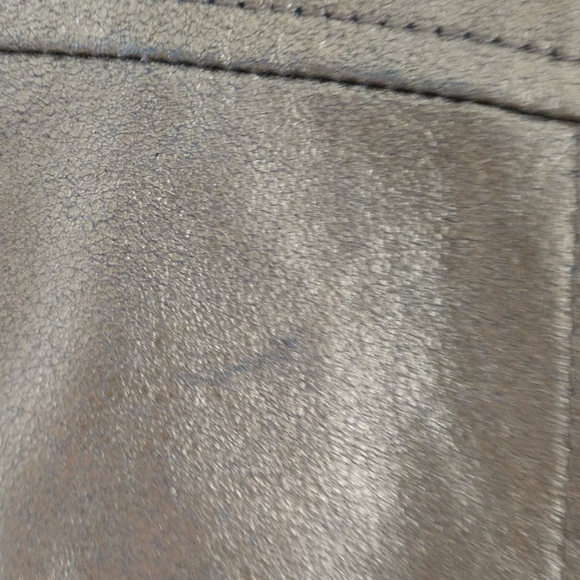 PR NWT@$699 PRICE REDUCEDx2 BurnishedGold LEATHER MotoJacket RemvblFauxFurCollar - Picture 5 of 8